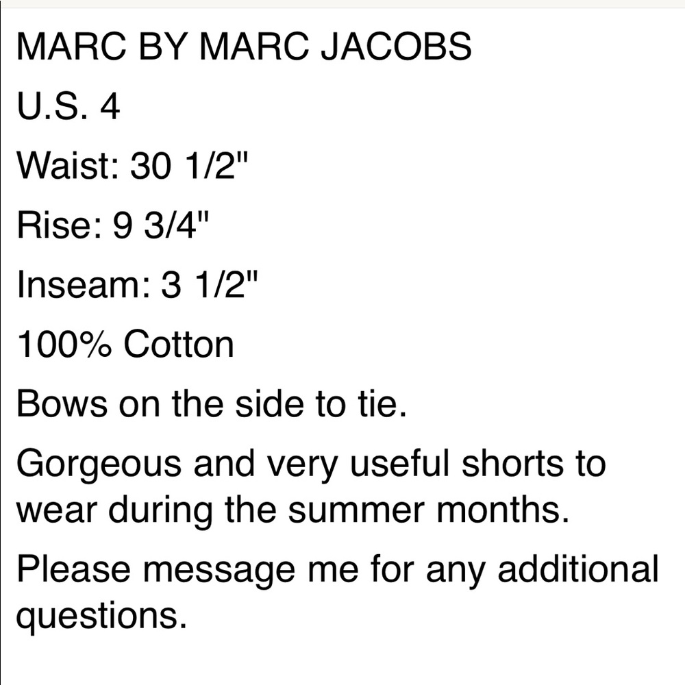 MARC JACOBS Ombré blue Shorts US 4**$228 - Picture 7 of 7
